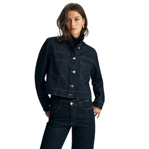 Veste en jean vintage à coupe régulière pour femmes en gros, respirante, décontractée, lavée avec fourrure, fabricant OEM ODM - Product Image 5