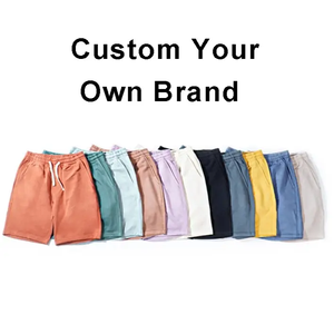 กางเกงขาสั้นออกกำลังกายผู้ชายผ้าฝ้าย100% ระบายอากาศได้ป้องกันการยับย่นลำลองไซส์ใหญ่พิเศษเอวยางยืดกลางแจ้งกันรอยยับ - Product Image 5