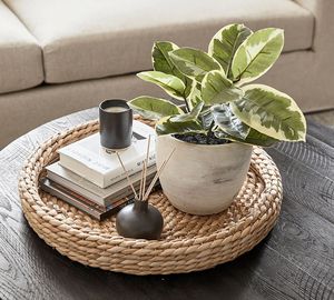 Accessoires de cuisine plateau décoratif en jacinthe d'eau naturelle plateau de service nourriture décor de cuisine fait à la main au Vietnam - Product Image 4