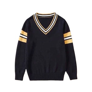 Wholesale Custom Logo Embroidery Varsity V Neck Acrylic <b>Cardigan</b> with Unisex College Style for <b>Men</b> Women - Product Image 1