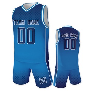 Prix de gros uniforme de basket-ball maillots de basket-ball personnalisés pour enfants garçons filles uniforme de basket-ball de sport vêtements d'équipe bleus - Product Image 2