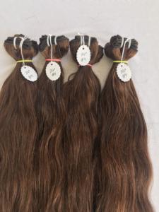 Venta al por mayor 24 ''vendedor indio Templo de visón camboyano virgen extensiones humanas Color #4 paquetes ondulados cutícula alineada suave crudo - Product Image 3