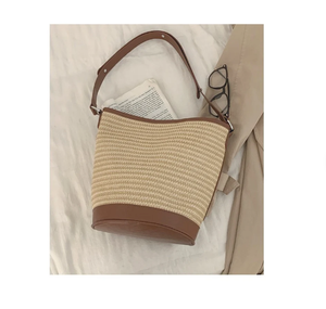Bolso Colgante de Paja Tejida de Alta Calidad con Margaritas Blancas, Bolsos de Playa de Macramé, Directo del Proveedor Indio - Product Image 2