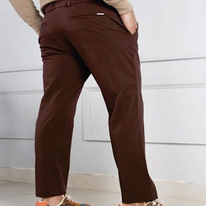 กางเกงชิโน่ผ้าฝ้ายสแปนเด็กซ์แบบลำลองมีกระเป๋า3D กางเกงผ้าชิโน่สีทึบสำหรับผู้ชาย2023 - Product Image 5