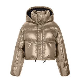 Veste bouffante légère meilleure vente de vestes courtes bulle avec logo personnalisé pour femmes Veste bouffante originale, imperméable et brillante pour femmes - Product Image 3