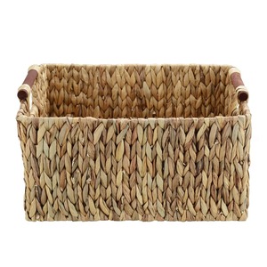 Handmade <b>Water</b> <b>Hyacinth</b> Storage <b>Basket</b> Set with Wood Handles Handmade Storage <b>Basket</b> Wholesale eco-friendly Made in Vietnam - Product Image 3