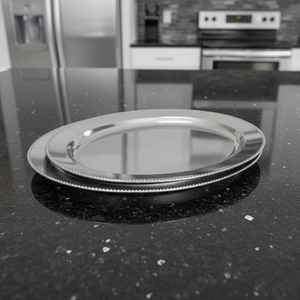 Plateau en argent classique, plateau de service en acier inoxydable de qualité supérieure, passe au lave-vaisselle, design de cuisine, mariage, restaurant, vaisselle - Product Image 2