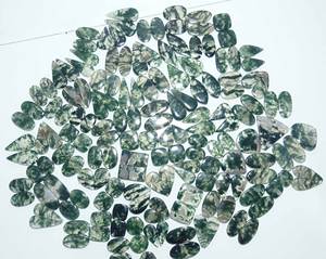 Venta al por mayor cabujón de ágata de musgo natural en todas las formas piedras preciosas sueltas para la fabricación de joyas para COLLAR COLGANTE y par de joyas - Product Image 2