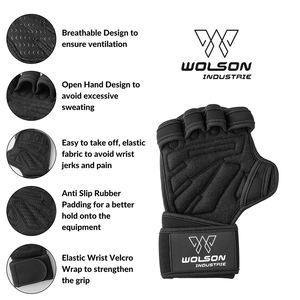Gants de fitness d'entraînement ventilés avec logo personnalisé de haute qualité Gants de gymnastique unisexes pour l'haltérophilie et le soutien du poignet de haute qualité. - Product Image 4