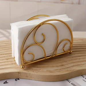 Meilleure vente porte-serviettes en métal doré fini pour la maison décorations de table à manger porte-serviettes faits à la main - Product Image 5