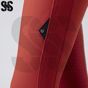 Equestrian Breeches Knee Patch Horse Riding Pants 4-Way Stretch Durable Performance Trousers Pull-On <b>Button</b> Closure for Women - Product Image 6