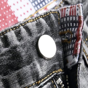 Venta al por mayor de ropa de calle Vintage personalizada Jersey algodón pantalones cortos de entrenamiento Cargo para hombre pantalones cortos de mezclilla - Product Image 5