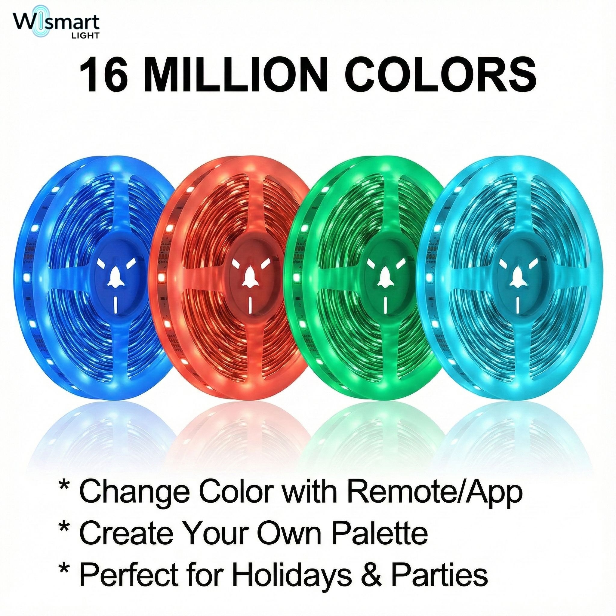 12V LED Strip Lights 5m WiFi Bluetooth App Control RGB 5050 Smart Color Changing Tape Light for Bedroom Indoor Decor