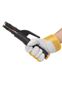 Diseño personalizado Guantes de seguridad de cuero de vaca Construcción industrial Soldador Guantes DE TRABAJO Precio al por mayor Guantes de trabajo de doble palma - Product Image 5