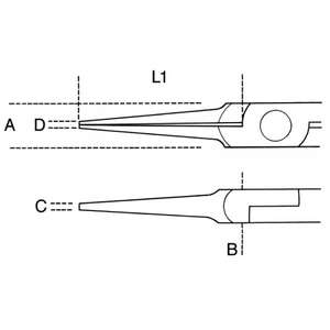 BETA Multi-Pack Pince à bec long demi-rond avec poignées bi-matière Lisse et pratique - Product Image 2