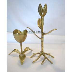 Haute exigence couleur argent finition brillant poli haute qualité métal bois Designer Table pièce maîtresse bougeoir - Product Image 6