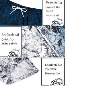 Shorts de plage en polyester personnalisés pour hommes, short de surf, maillot de bain deux pièces avec poche, shorts de bain pour hommes - Product Image 6