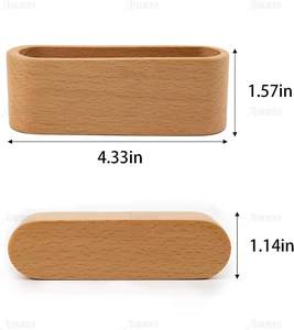 2 packs de porte-cartes de visite en bois pour présentoir de bureau pour cartes de visite pour bureau Organisateur de table - Product Image 2