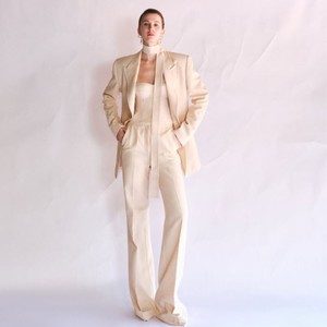 Pantalones de Alta Calidad para Mujer, Pantalones Rectos de Jacquard MIRRI SAND, Pantalones de Oficina de Cintura Alta para Mujer - Product Image 5