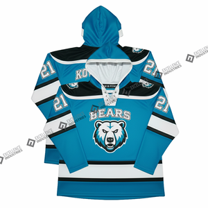 Sudadera con Capucha de Hockey Personalizada 2025, Sudadera de Hockey sobre Hielo Sublimada con Capucha y Cordones, Jersey de Hockey sobre Hielo - Product Image 3