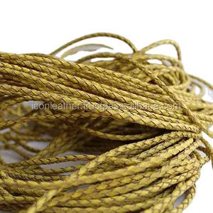 High Quality Fashion Wholesale Braided Genuine Leather Cords Round Leather thread For Bracelet Making