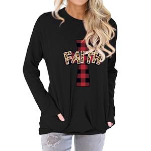 Sweatshirts pour femmes Vente en gros Coton polaire Hoodies Crewneck Pullover Manches longues Casual Fashion Tops Fabricant - Product Image 1