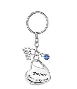 Brother พวงกุญแจโกศโลหะรูปหัวใจทำจากสเตนเลสสตีลสำหรับใส่ขี้เถ้าเครื่องประดับกำหนดขนาดได้เอง - Product Image 1