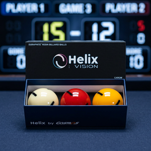 Bolas de Billar Diamond - Carom Helix Vision Black, Juego de 3 Cojines, 61.5mm |   Balón Oficial de la PBA |   Hecho en Corea |   Resina Fenólica - Product Image 1