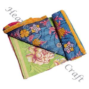 Kantha <b>Quilt</b> Gudari Kantha <b>Quilt</b> Gudari Hot Selling Wholesale Gold Supplier GD2061 Handmade Kantha <b>Quilt</b> Cotton Printed <b>Indian</b> - Product Image 3