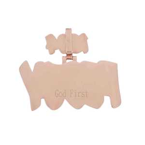 Colgante y Amuleto de Moissanita de Dos Tonos de 10K Personalizado FEDJY - Product Image 3