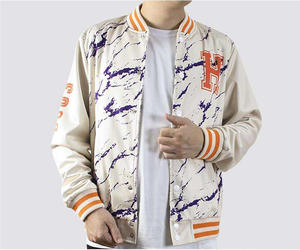 Veste universitaire en toile personnalisée de haute qualité pour hommes et vente en gros OEM Vêtements d'hiver Coupe ajustée Vêtements décontractés Col montant - Product Image 4