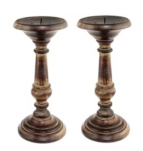 Bougeoirs rustiques en bois pour la décoration intérieure et les événements conçoit sur mesure au prix de gros bougeoirs de haute qualité disponibles - Product Image 2
