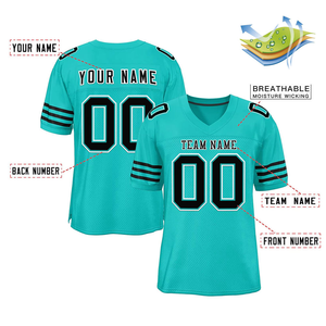 Custom FEROCIOUS CLOTHING American Football Practice Jersey <b>Red</b> <b>Mesh</b> V Neck Short Sleeve Breathable Anti-Bacterial Lightweight - Product Image 3