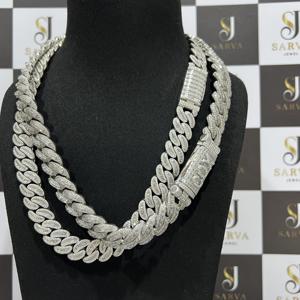 Cadena Fina Personalizada Chapada en Oro con Diamantes, Regalo para Hombre y Mujer, Certificación IGI, Estilo Hip Hop Miami, Cadena Cubana - Product Image 1