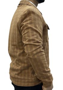 เสื้อแจ็กเก็ตผู้ชายวินเทจผ้าหนังนิ่มสีส้มสนิมเสื้อโค้ทอบอุ่นหนามีซิปแฟชั่นกลางแจ้งโลโก้ตามสั่ง - Product Image 2