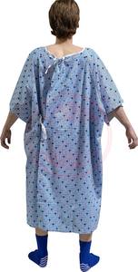 Bata paciente de algodón cómoda de media manga y manga completa profesional de hospital | Vestidos unisex al por mayor - Product Image 6