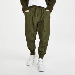 Joggers activos acampanados de verano para hombre, colección de otoño, pantalones de chándal transpirables, decoración de retazos, antiarrugas, liso, informal, recto - Product Image 2