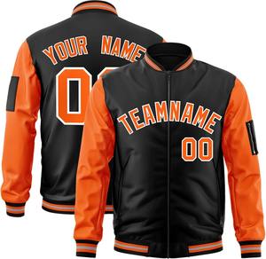 Veste universitaire personnalisée couleurs contrastées Bomber Team Logo Broderie Nom Numéro Personnalisé College Letterman Jacket Dropshipping - Product Image 1