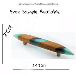 Poignées de porte en résine bleue faites à la main, poignées de tiroir en métal pour commode de cuisine, poignées de meubles pour diverses utilisations - Product Image 3