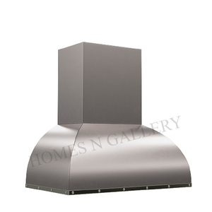 Campana Extractora de Cocina de Acero Inoxidable Sólido con Acabado de Zinc Personalizada, Montada en la Pared, para Isla de Cocina - Product Image 2