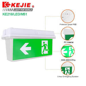 Luz de emergencia de mamparo, venta al por mayor, luz de mamparo de emergencia impermeable, pasillo IP65, 8W, luz LED impermeable para salida de emergencia - Product Image 2