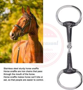 แหวนสเนฟเฟิลบิตส์ปรับแต่งขนาดได้และโลโก้วงแหวนสเตนเลสสตีลช่วยให้ปากม้าสวมใส่สบาย - Product Image 5