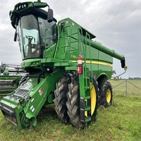 Machinerie agricole miniature en gros utilisée pour la récolte du riz et du blé, moissonneuse-batteuse avec composants principaux, moteur et boîte de vitesses