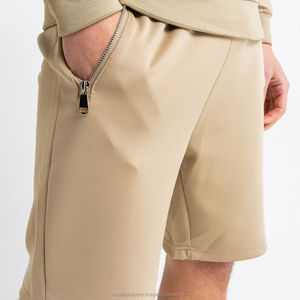 Super doux deux pièces ensembles hommes sweats à capuche et shorts ensembles Top qualité coton polaire tissu matériel à capuche et ensemble court - Product Image 4