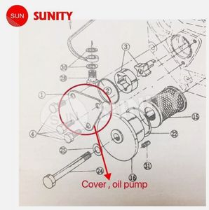 Cubierta de bomba de aceite de motor interior asegurada de calidad de Taiwán Sunity nueva condición para Yanmar 103338-32070 - Product Image 3