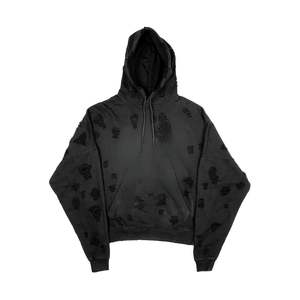 เสื้อพูลโอเวอร์ผ้าฝ้าย 100% น้ำหนักเบา พิมพ์ลายดิจิทัล ทรงโอเวอร์ไซส์ ลุควินเทจ ซักย้อมสีแบบแอซิดวอช ดีไซน์ขาดๆ แบบดิสเทรส  เป็นมิตรต่อสิ่งแวดล้อม เหมาะสำหรับใส่ในฤดูหนาว สไตล์สตรีทแวร์ - Product Image 4