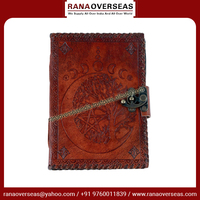 Top à la demande arbre Pentacle et lune Design cahier relié en cuir journal rechargeable Journal en cuir carnet de croquis pour croquis d'artiste