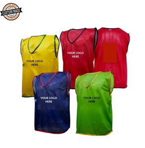 Customized Logo Prints High Quality Breathable <b>Mesh</b> Reinforced Seams Hockey Pinnies Sports Bibs Training Vests From India - Product Image 1
