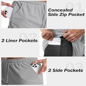 Short de fitness sur mesure pour hommes avec short de fitness multi-poches respirant et à séchage rapide - Product Image 5