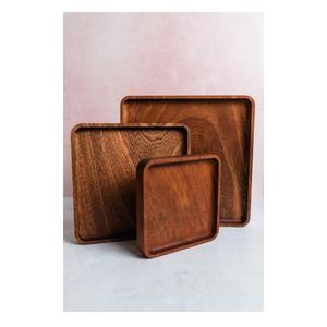 Plateau de service en bois élégant rustique de qualité supérieure fabriqué à la main poignées intégrées durables pour l'utilisation de boissons de salle de bain vaisselle de bureau élégante - Product Image 2